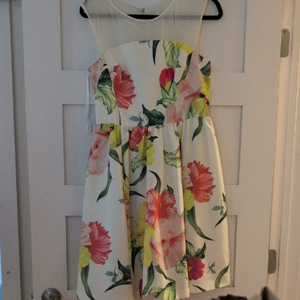 Ted Baker Floral Dress - White and Pink